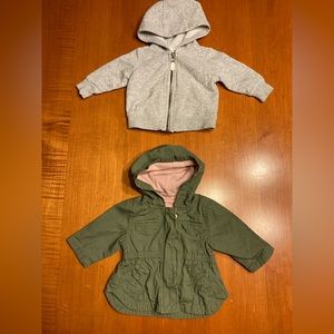 Lot of 2 baby outerwear pieces, sizes 0-3 months